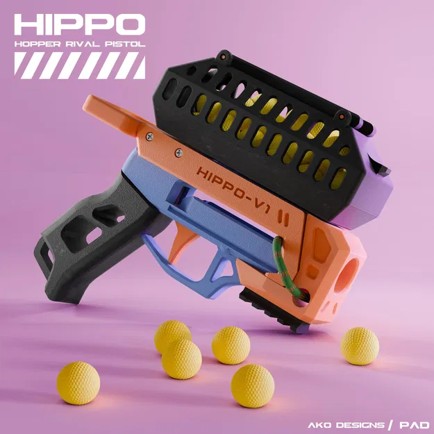 The Hippo_V1 // Súng Nerf Rival 22 viên nạp đạn hopper - Image 1