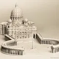 Mô hình Vương cung thánh đường & Quảng trường Thánh Phêrô - Vatican - Thumbnail 1