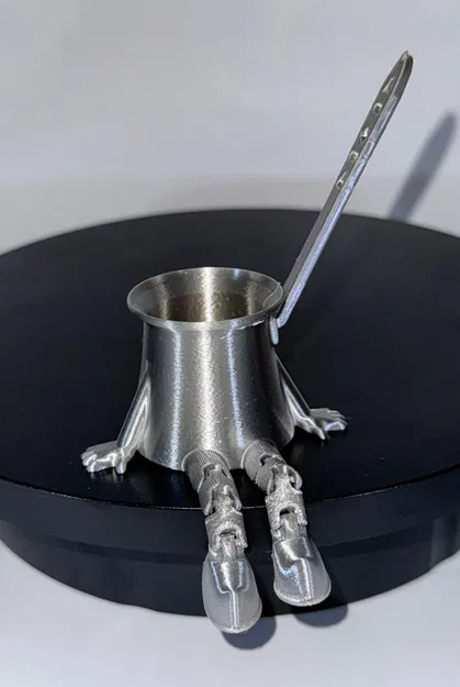 Mô hình ấm pha cà phê kiểu Thổ Nhĩ Kỳ (Cezve) có chân linh hoạt - Image 1