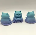 Tượng mèo Grumpy Zen Cat 3D – Món đồ trang trí bàn làm việc cực chất - Thumbnail 2