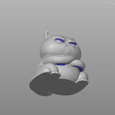 Móc khóa mèo Grumpy Zen Cat 3D - Thiết kế độc đáo cho dân mê mèo