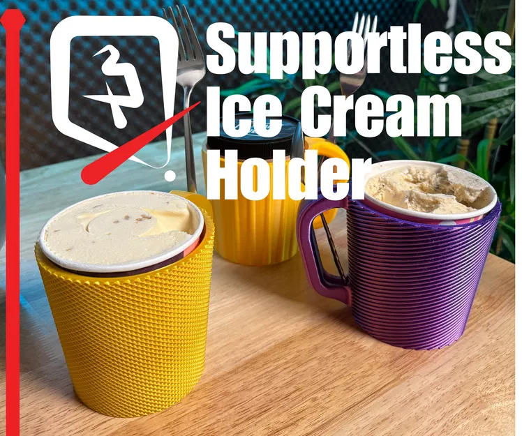 Đế giữ hộp kem Ice Cream Pint (In 3D không cần Support) - Image 1