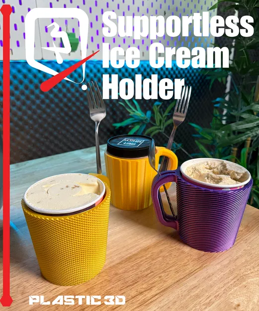 Đế giữ hộp kem Ice Cream Pint (In 3D không cần Support) - Image 4