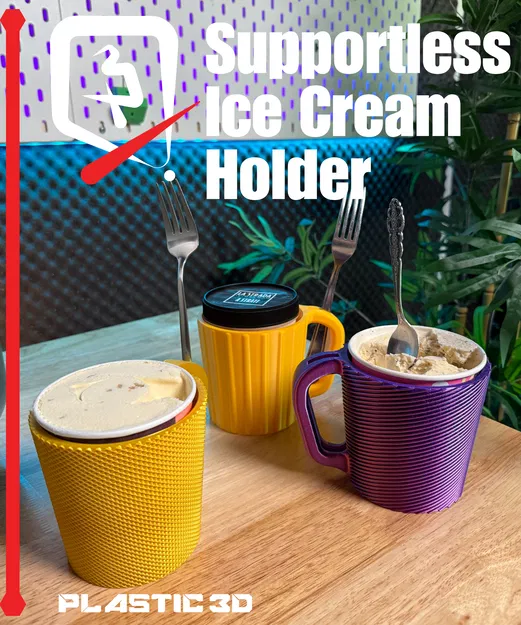 Đế giữ hộp kem Ice Cream Pint (In 3D không cần Support) - Image 6