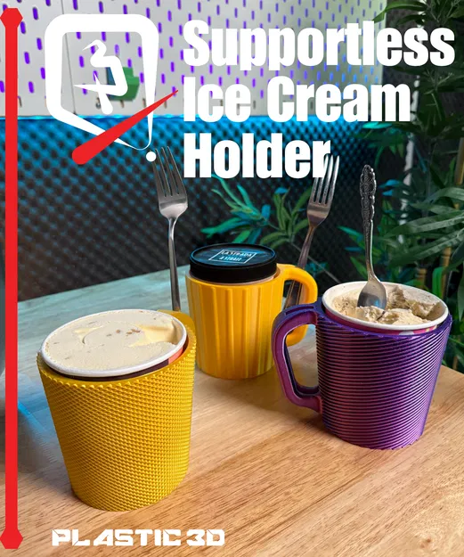 Đế giữ hộp kem Ice Cream Pint (In 3D không cần Support) - Image 8