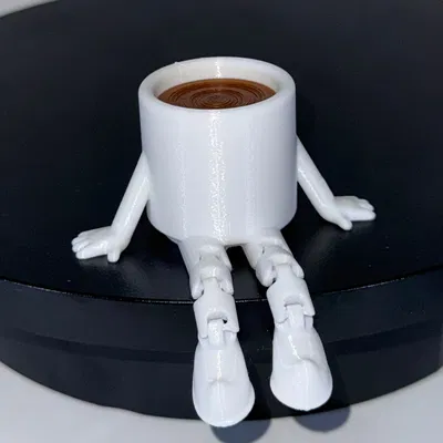 Mô hình ly Espresso có khớp cử động siêu đáng yêu