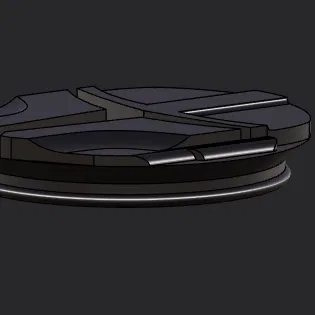 Nắp đậy quạt Elegoo Centauri Carbon thiết kế mũ Mandalorian độc đáo