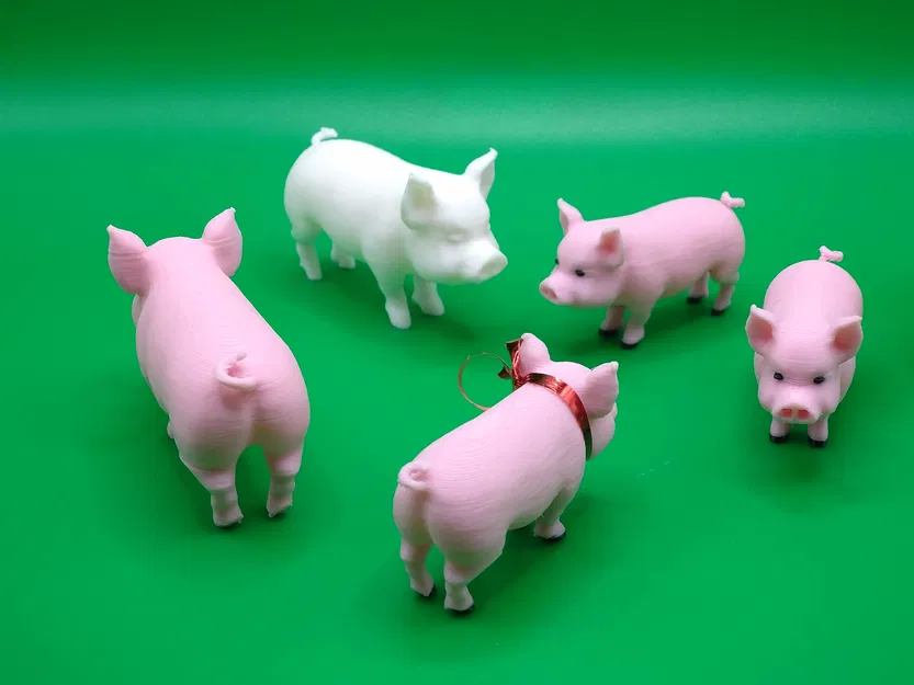 Mô hình chú heo (Pig miniature) 3D đáng yêu - Tải về in ngay - Image 1