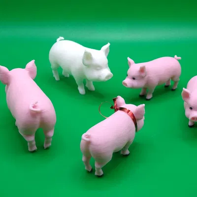 Mô hình chú heo (Pig miniature) 3D đáng yêu - Tải về in ngay