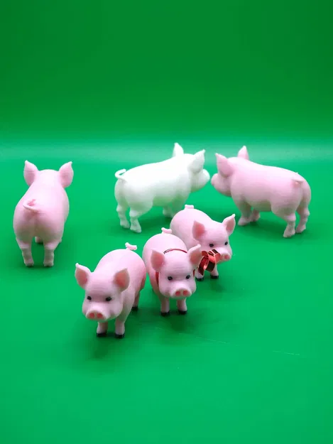 Mô hình chú heo (Pig miniature) 3D đáng yêu - Tải về in ngay - Image 4