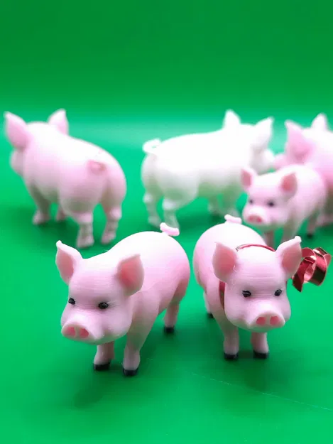 Mô hình chú heo (Pig miniature) 3D đáng yêu - Tải về in ngay - Image 5