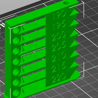 Tháp kiểm tra nhiệt độ Temp Tower cho sợi nhựa PLA hiệu quả
