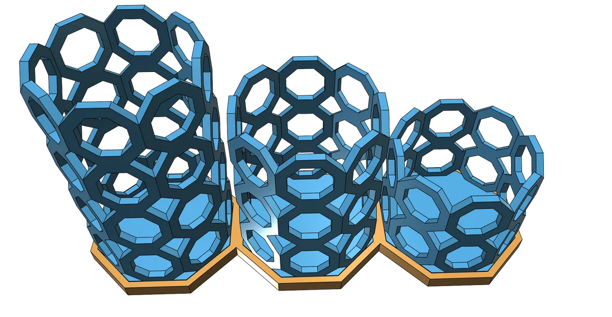 Khay cắm bút 3D thiết kế lưới tổ ong hiện đại, in không cần hỗ trợ - Image 3