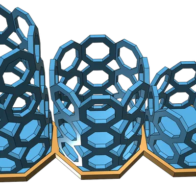 Khay cắm bút 3D thiết kế lưới tổ ong hiện đại, in không cần hỗ trợ