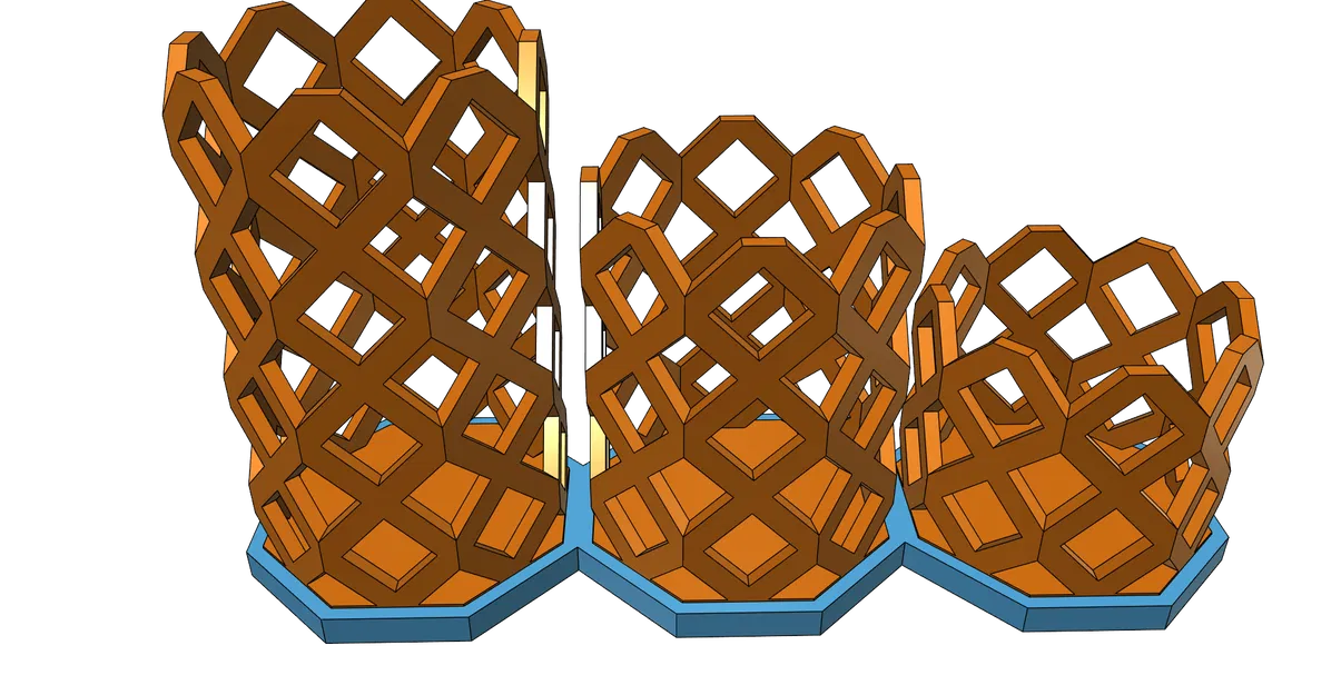 Khay cắm bút 3D thiết kế lưới tổ ong hiện đại, in không cần hỗ trợ - Image 4