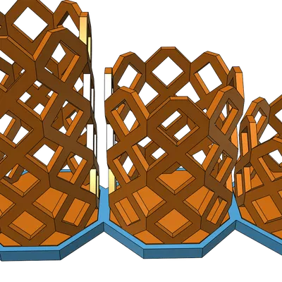 Khay cắm bút 3D thiết kế lưới tổ ong hiện đại, in không cần hỗ trợ