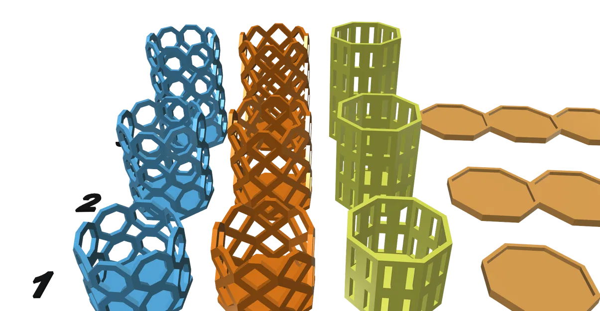 Khay cắm bút 3D thiết kế lưới tổ ong hiện đại, in không cần hỗ trợ - Image 6