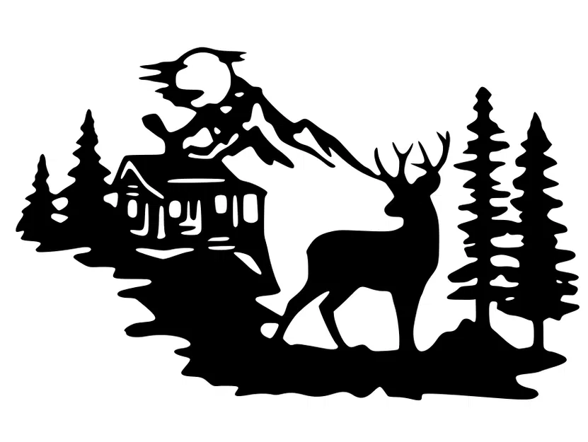 Tranh treo tường nghệ thuật 3D hình con hươu (Deer Wall Art) - Image 2