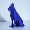 Mô hình chú chó Becgie Đức (German Shepherd) in 3D trang trí - Thumbnail 1