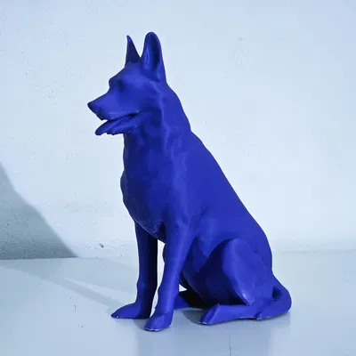 Mô hình chú chó Becgie Đức (German Shepherd) in 3D trang trí