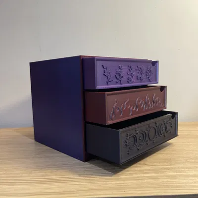 Tủ Ngăn Kéo Để Bàn Lấy Cảm Hứng Từ ACOTAR – Bộ Tổ Chức 3 Ngăn Lớn