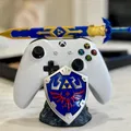 Đế giữ tay cầm Zelda - Master Sword và khiên Hylian - Thumbnail 4