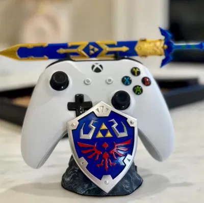 Đế giữ tay cầm Zelda - Master Sword và khiên Hylian