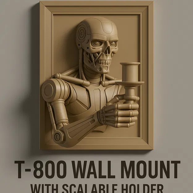 T-800 Candle Guardian - Mô hình Robot treo tường độc đáo - Image 1