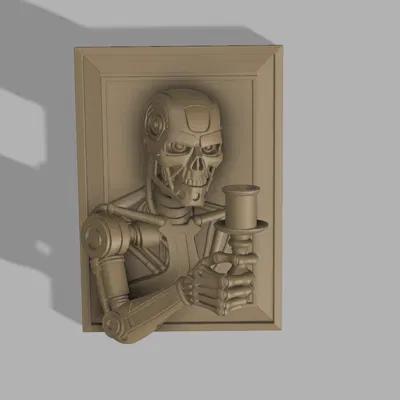 T-800 Candle Guardian - Mô hình Robot treo tường độc đáo