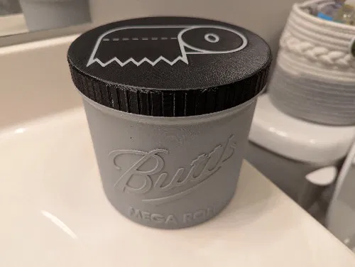 Hộp Đựng Giấy Vệ Sinh Kiểu Lọ Mason Jar "Butts Mega Roll" (Hỗ trợ Multicolor/AMS, Không Support) - Image 1