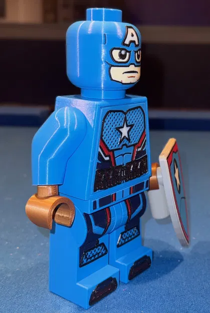 Mô hình Captain America Brick MegaFigure độc quyền SDCC (Tỉ lệ 5:1) - Image 4
