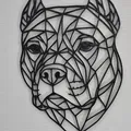 Mẫu tranh treo tường Pitbull phong cách Geometric 3D ấn tượng - Thumbnail 1