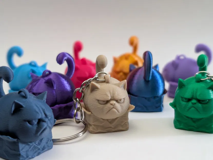 Móc khóa Grumpy Cat "trong" hộp - Image 1