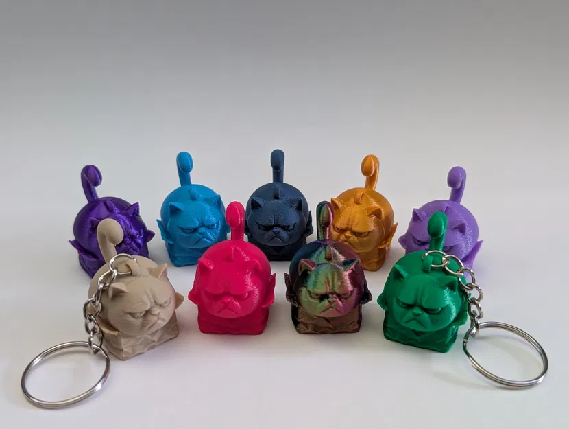 Móc khóa Grumpy Cat "trong" hộp - Image 2