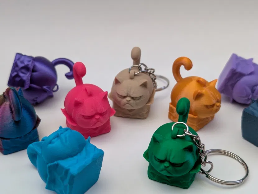 Móc khóa Grumpy Cat "trong" hộp - Image 3