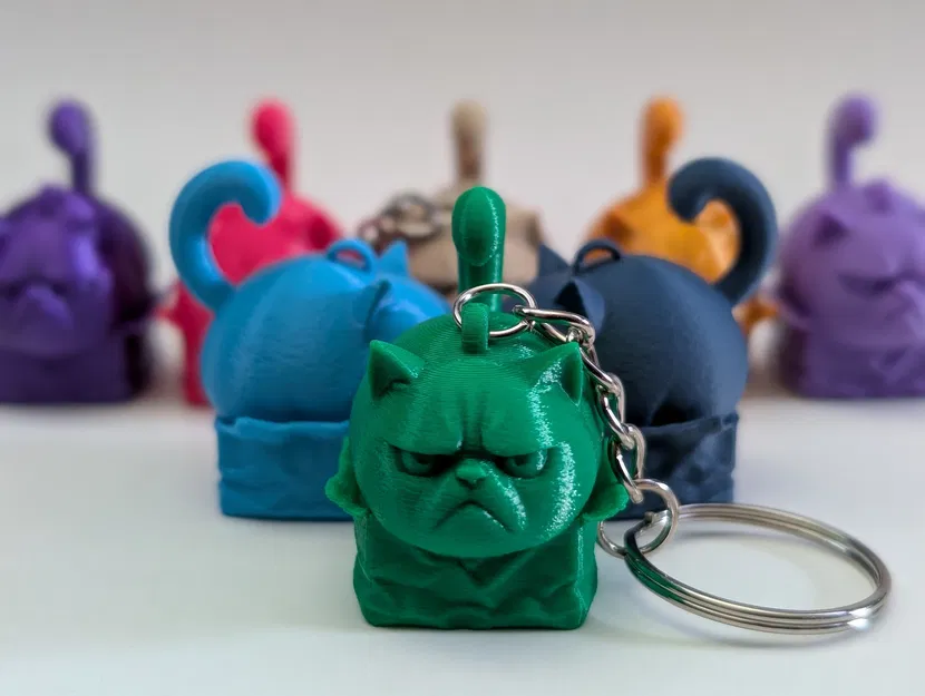 Móc khóa Grumpy Cat "trong" hộp - Image 5