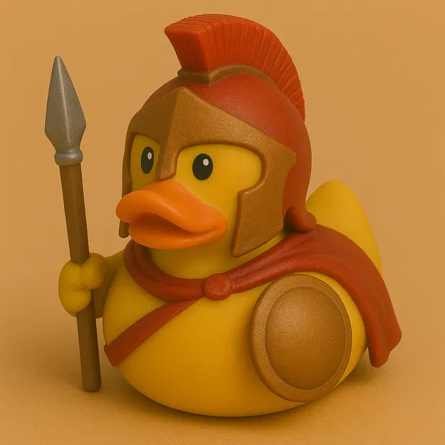 Mô hình Spartan Duck - Chú vịt chiến binh in 3D cực ngầu - Image 1