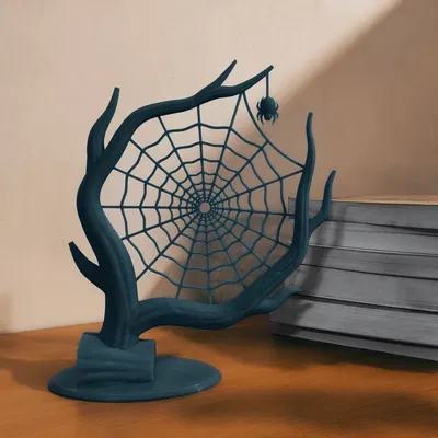 Mô hình trang trí cành cây mạng nhện (Spiderweb Tree) cho Halloween