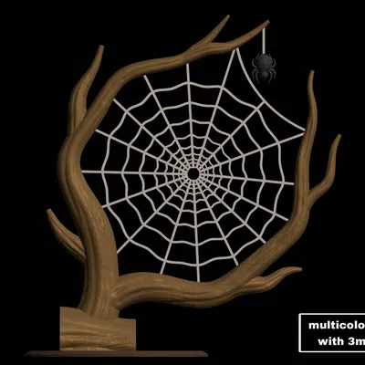 Mô hình trang trí cành cây mạng nhện (Spiderweb Tree) cho Halloween