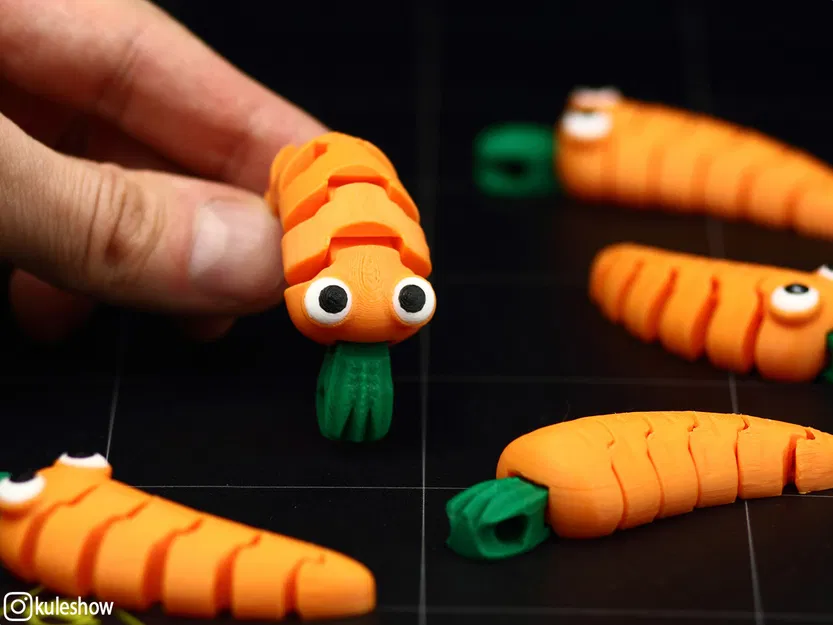 Móc khóa Cà rốt nhí linh hoạt (Flexible Baby Carrot Keychain) - Image 4