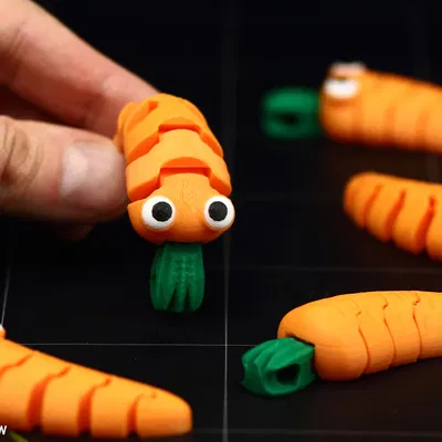 Móc khóa Cà rốt nhí linh hoạt (Flexible Baby Carrot Keychain)