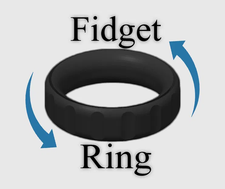 Nhẫn xoay Fidget Ring - Đồ chơi giảm stress in 3D đơn giản - Image 1
