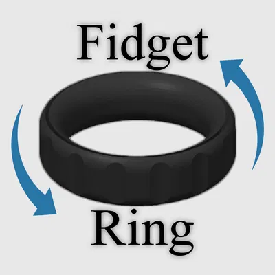 Nhẫn xoay Fidget Ring - Đồ chơi giảm stress in 3D đơn giản