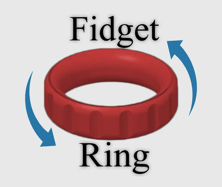 Nhẫn xoay Fidget Ring - Đồ chơi giảm stress in 3D đơn giản - Image 2