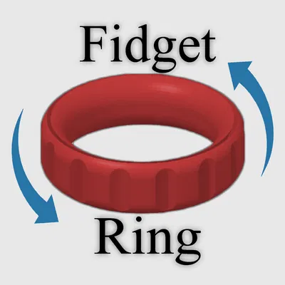 Nhẫn xoay Fidget Ring - Đồ chơi giảm stress in 3D đơn giản