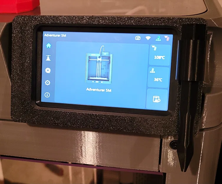 Khung viền màn hình FlashForge Adventurer 5M/5X kèm đế giữ bút tùy chọn - Image 3