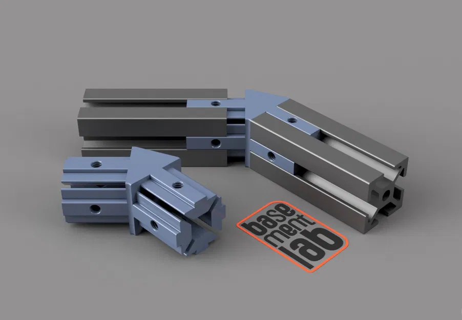 Khớp nối góc 45° 2 chiều cho thanh nhôm 2020 T-slot - Ren M4 - Image 1