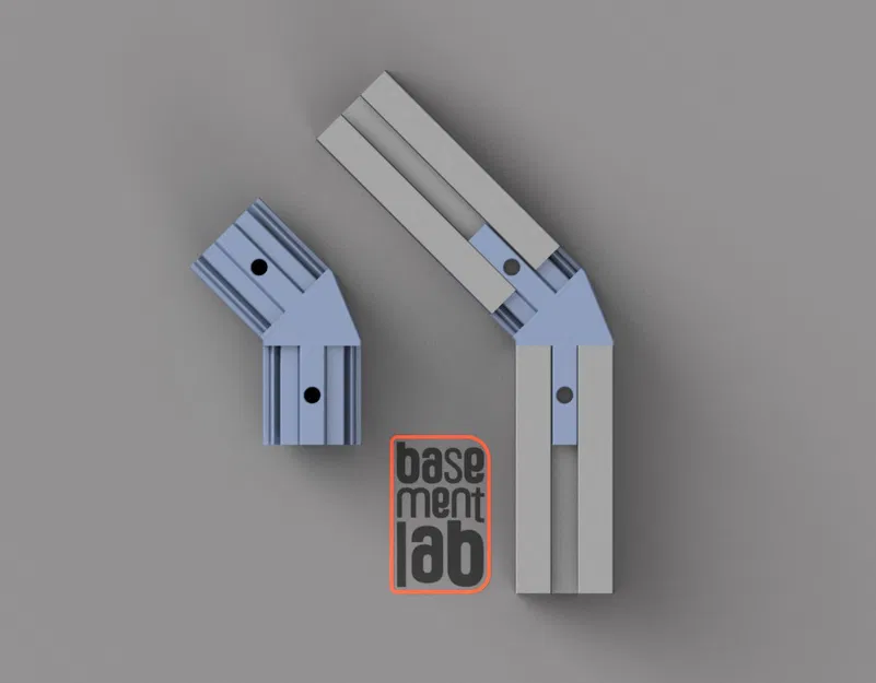 Khớp nối góc 45° 2 chiều cho thanh nhôm 2020 T-slot - Ren M4 - Image 2