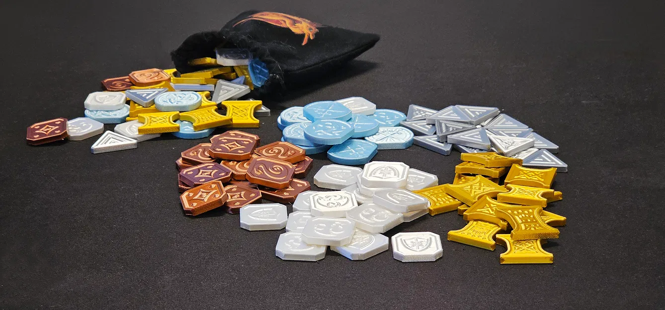 Bộ Tiền Xu D&D – Tiền Tệ RPG In 3D (Vàng, Bạc, Đồng, Bạch kim, Electrum) - Image 2