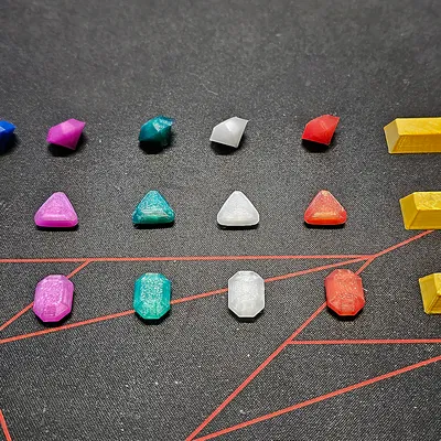 Kho Báu Giả Tưởng – Mô Hình Thỏi Vàng, Kim Cương và Đá Quý cho D&D hoặc RPG